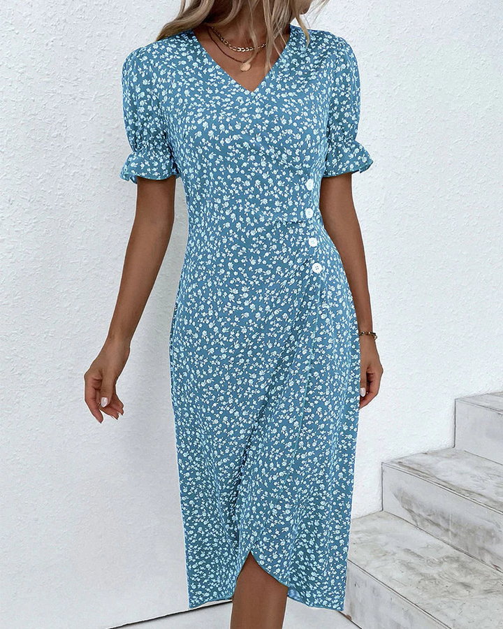 Emily | Women's Wrap Midi Dress, Casual
