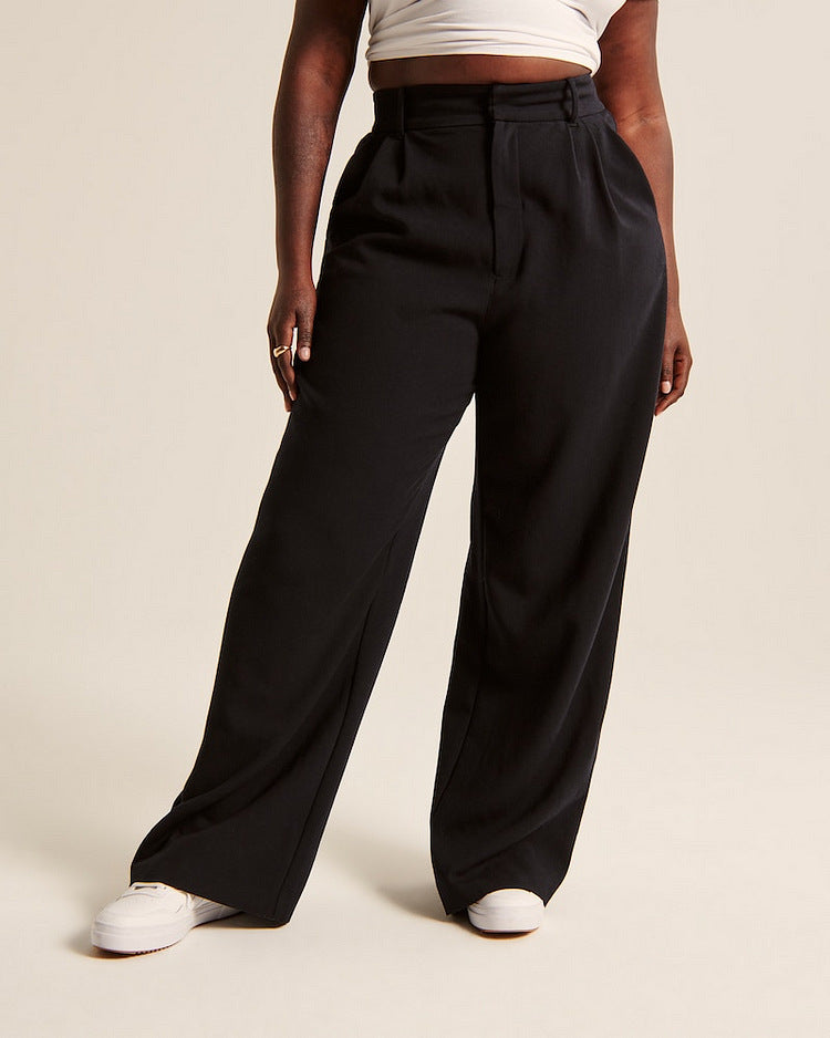 Emily | Women's High Waist Wide Leg Pants with Pockets