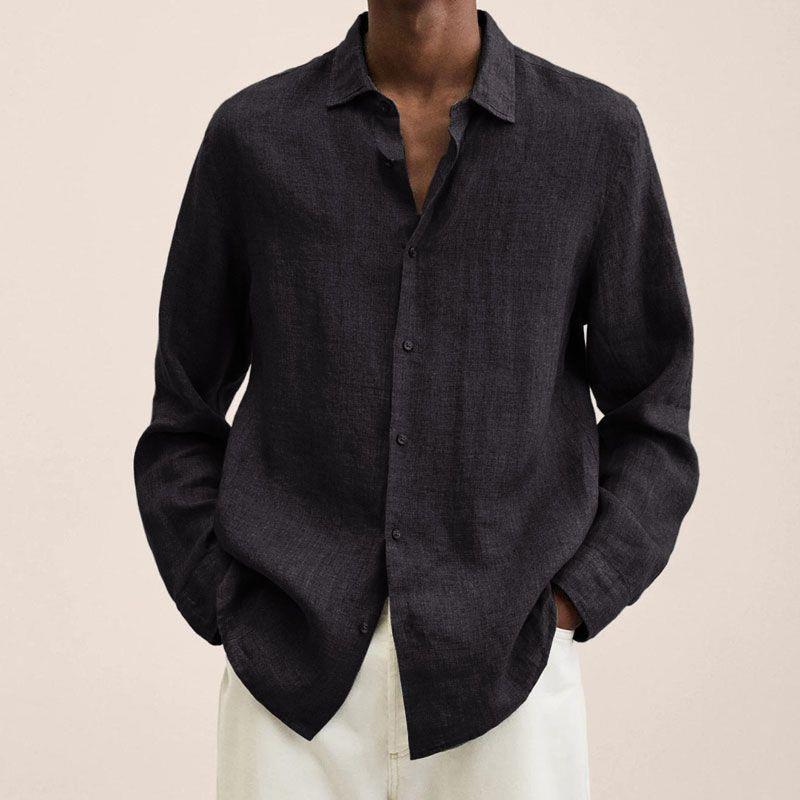 Men's Elegant Cotton Dress Shirt - Formal Occasion
