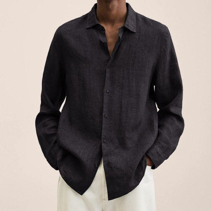 Men's Elegant Cotton Dress Shirt - Formal Occasion