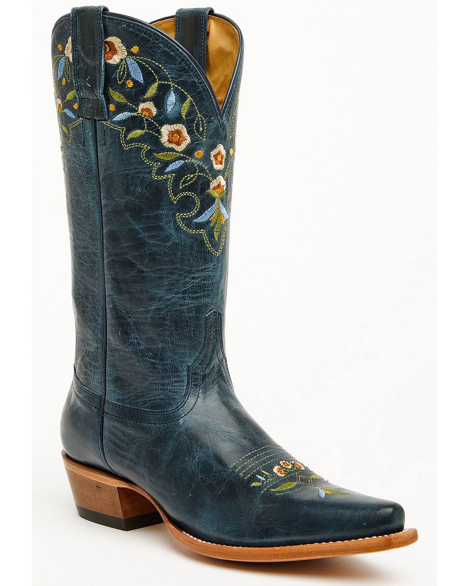 Women's Floral Western Snip Toe Boots