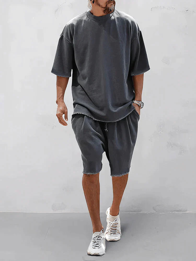 Men's Casual Comfort Shirt and Pants Set - Everyday Wear