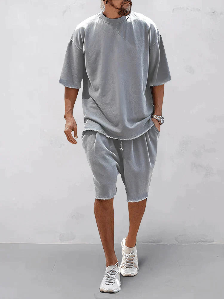 Men's Casual Comfort Shirt and Pants Set - Everyday Wear