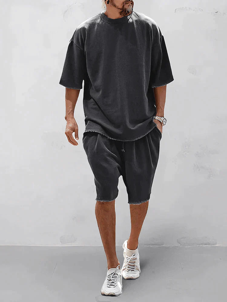 Men's Casual Comfort Shirt and Pants Set - Everyday Wear