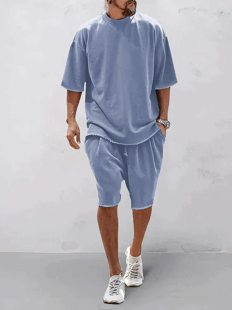 Men's Casual Comfort Shirt and Pants Set - Everyday Wear