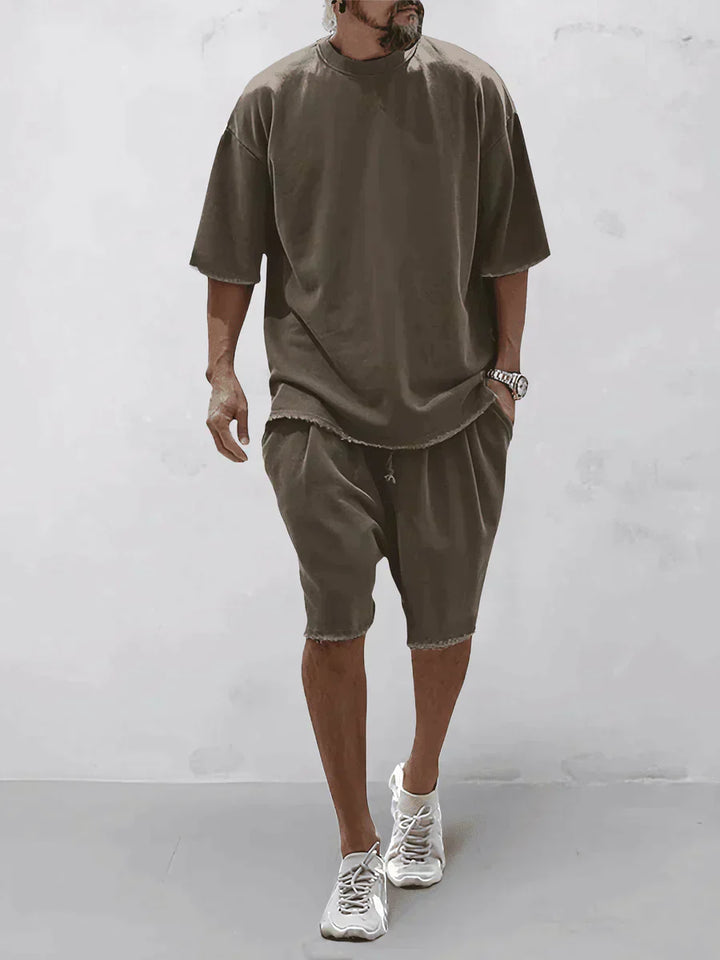 Men's Casual Comfort Shirt and Pants Set - Everyday Wear