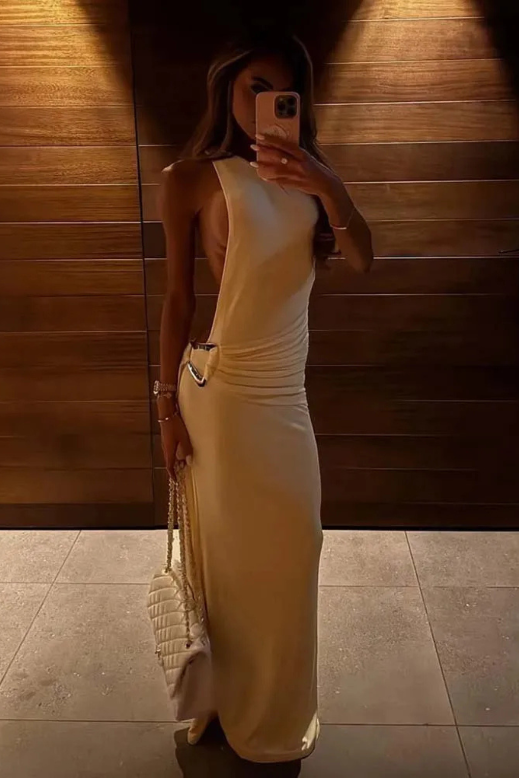 Women's Bodycon One Shoulder Satin Maxi Dress - Summer Wedding Guest