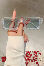 Women's Retro Rectangle Frame Sunglasses - Summer Casual