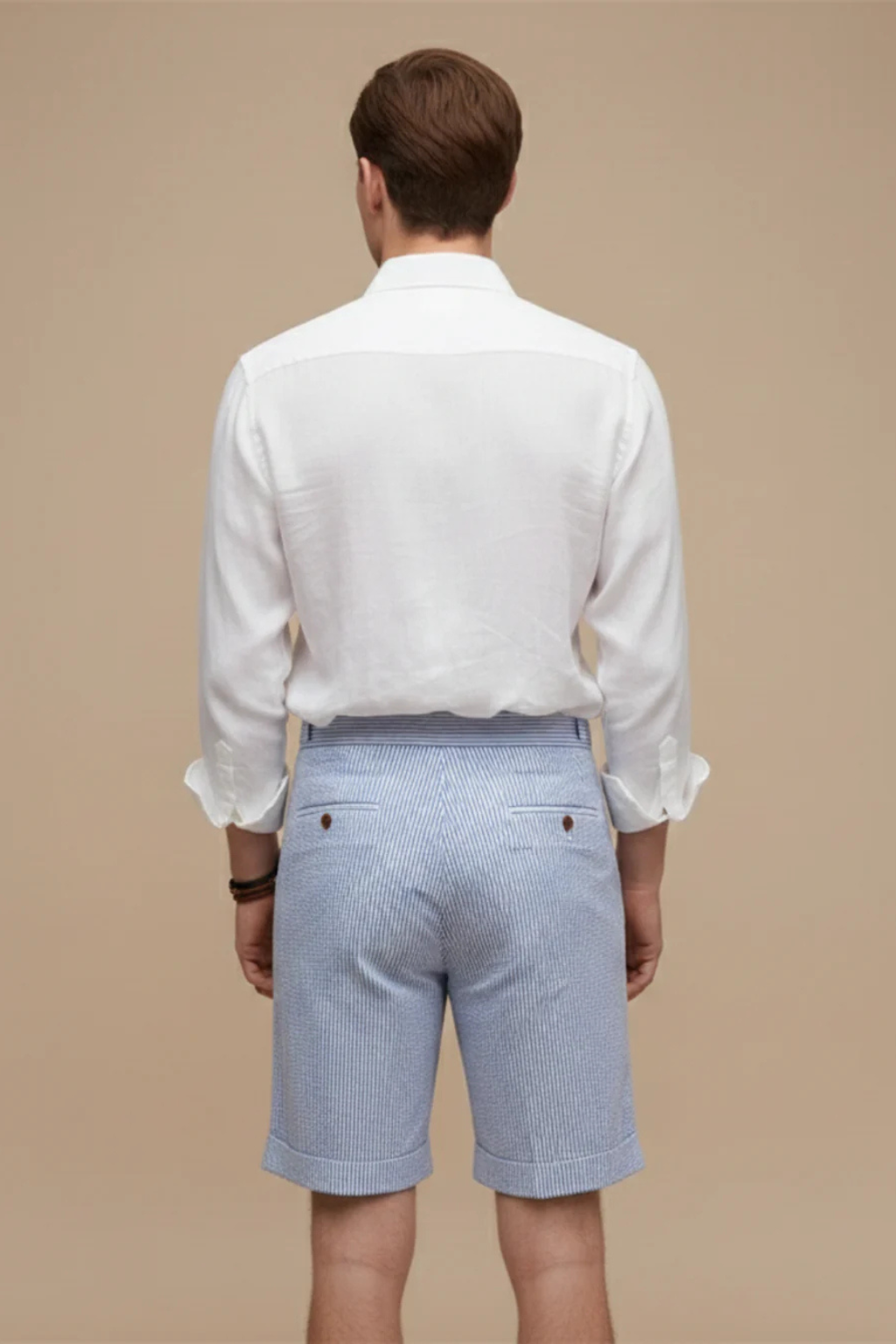 Men's Casual Striped Seersucker Chino Shorts - Summer Comfort
