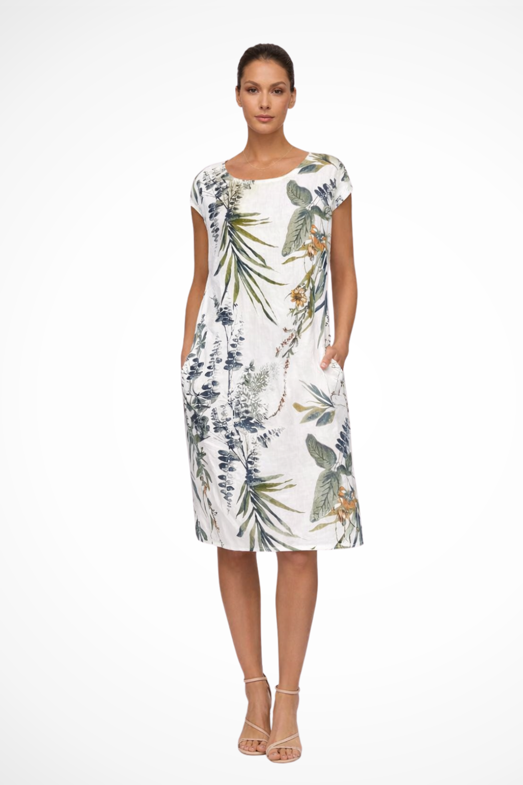 Women's Casual Botanical Print Chiffon Summer Dress