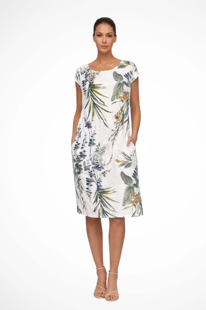 Women's Casual Botanical Print Chiffon Summer Dress