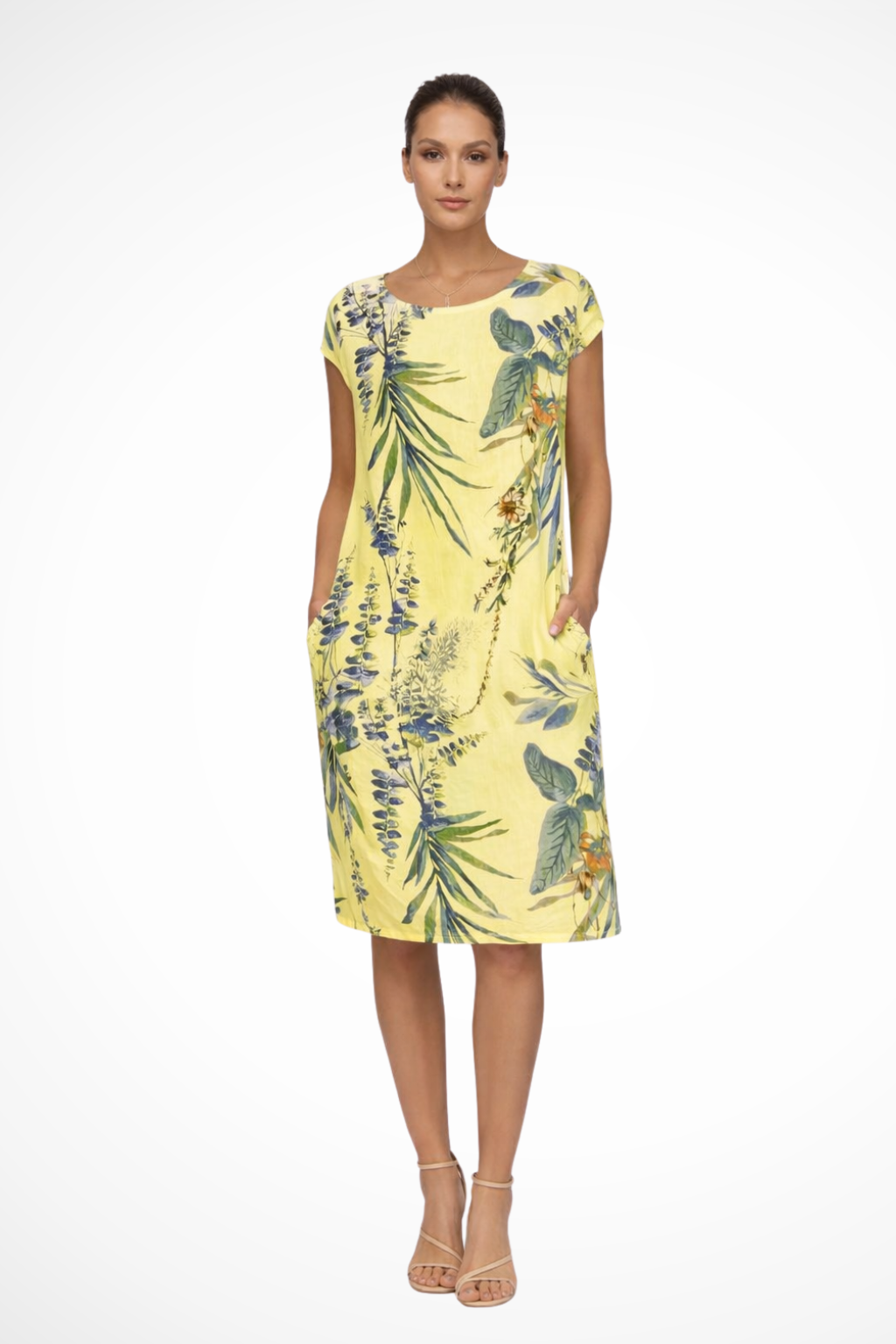 Women's Casual Botanical Print Chiffon Summer Dress