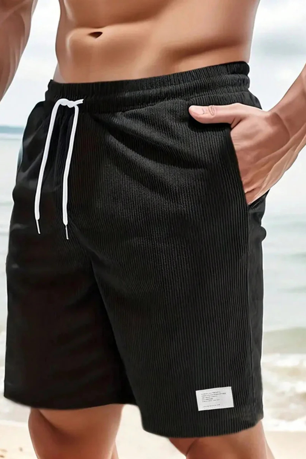 Men's Casual Corduroy Shorts - Relaxed Fit with Drawstring Waist
