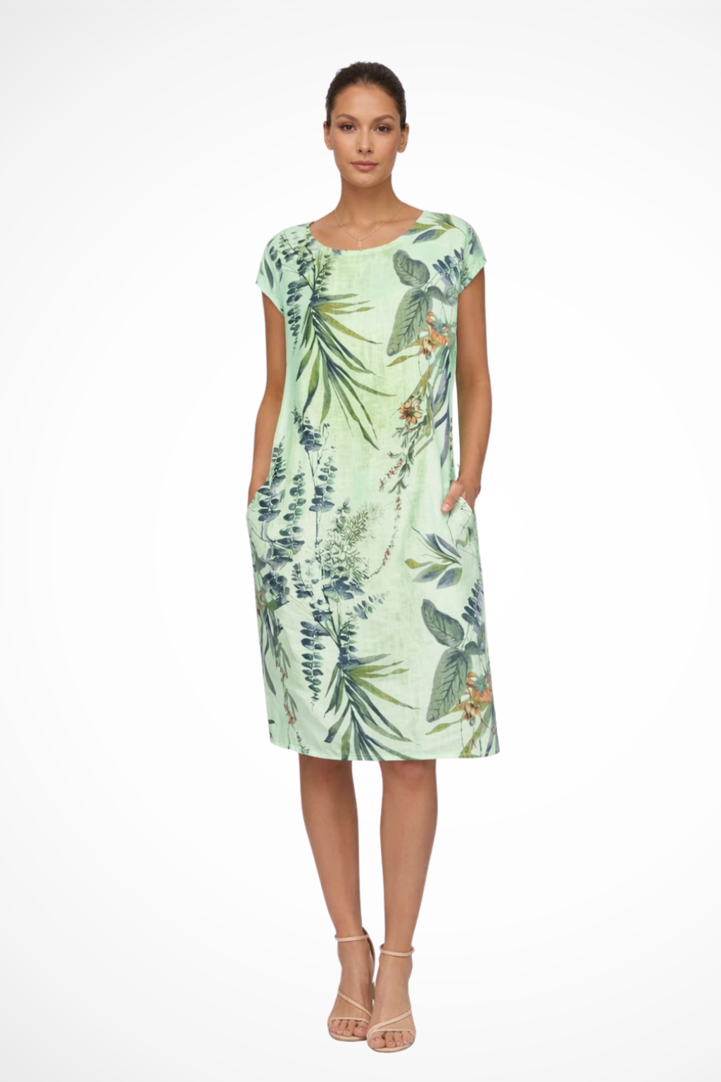 Women's Casual Botanical Print Chiffon Summer Dress