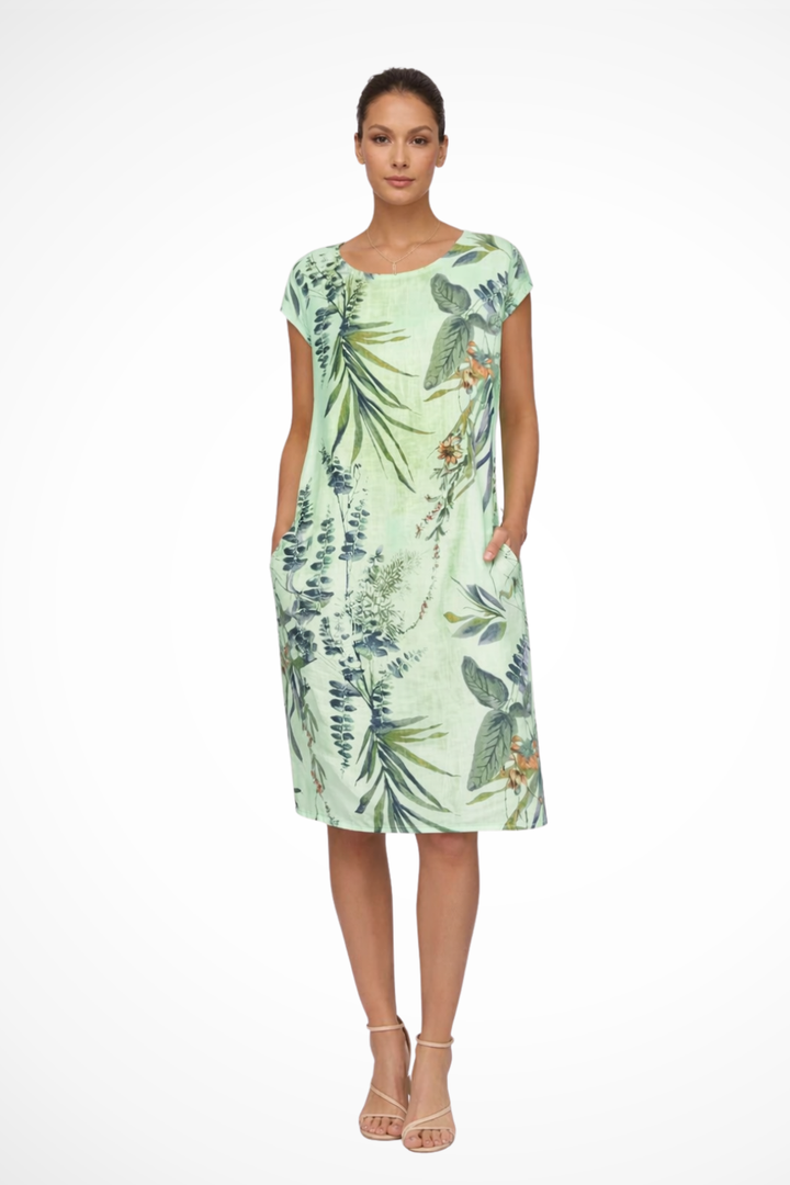Women's Casual Botanical Print Chiffon Summer Dress