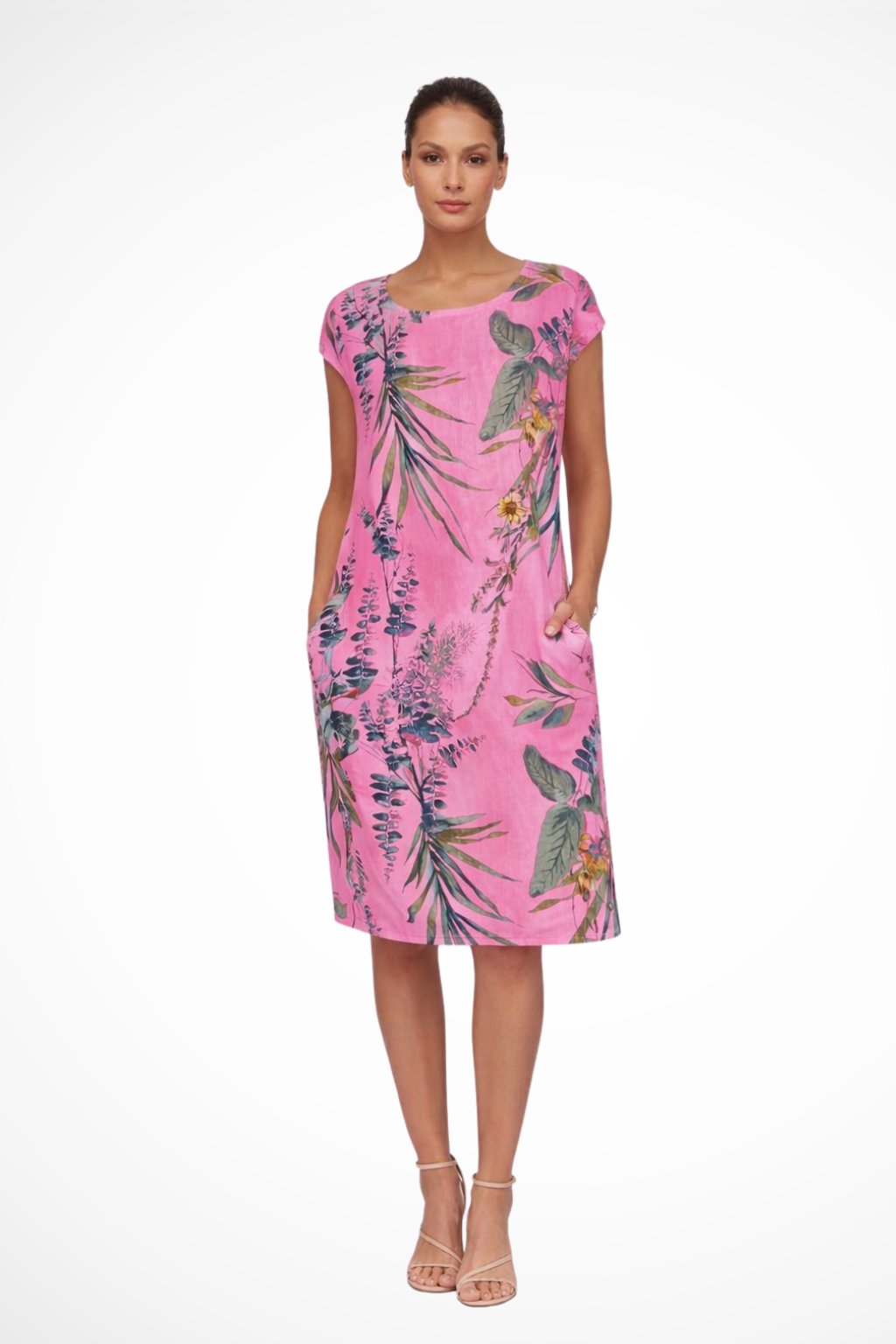 Women's Casual Botanical Print Chiffon Summer Dress