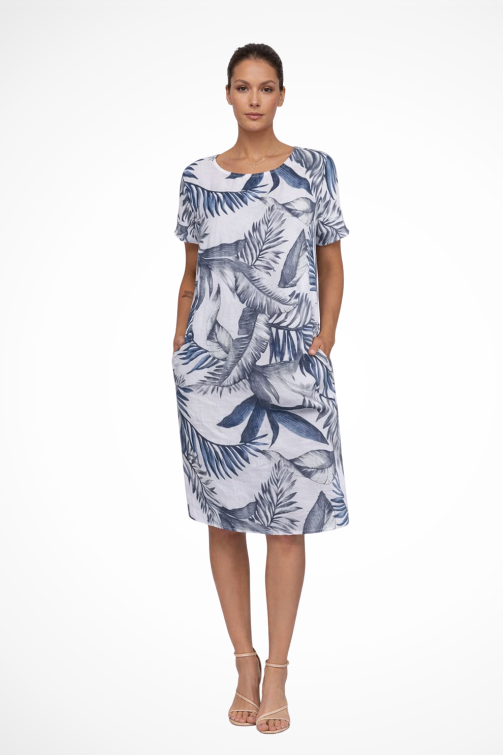Women's Casual Botanical Print Chiffon Summer Dress