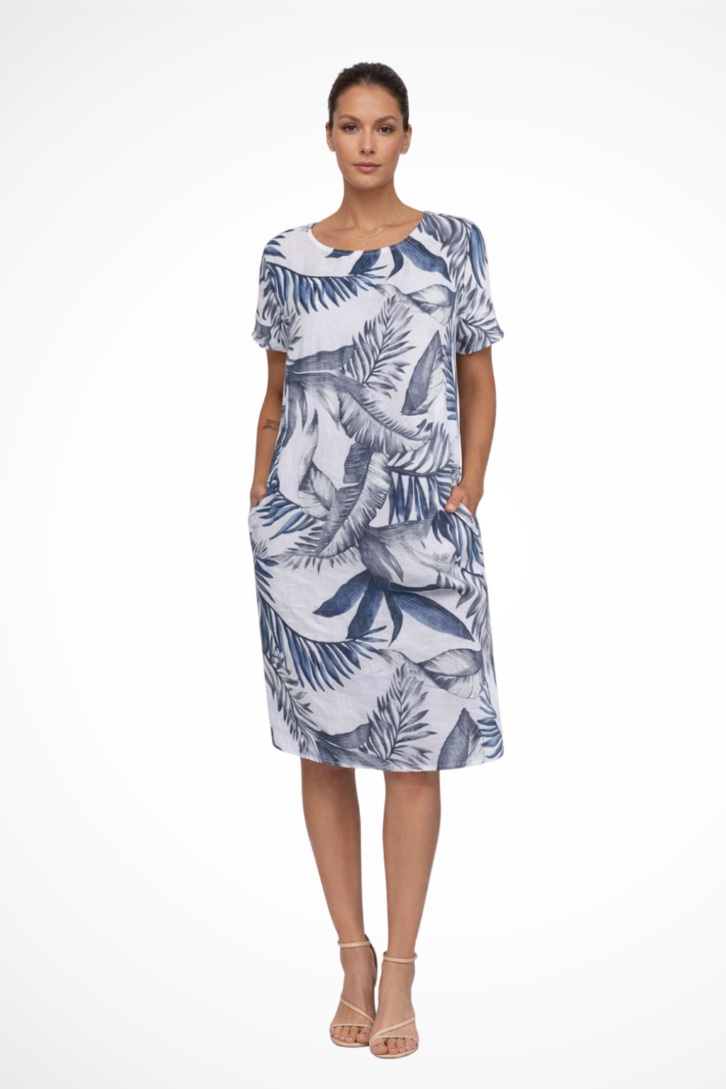 Women's Casual Botanical Print Chiffon Summer Dress