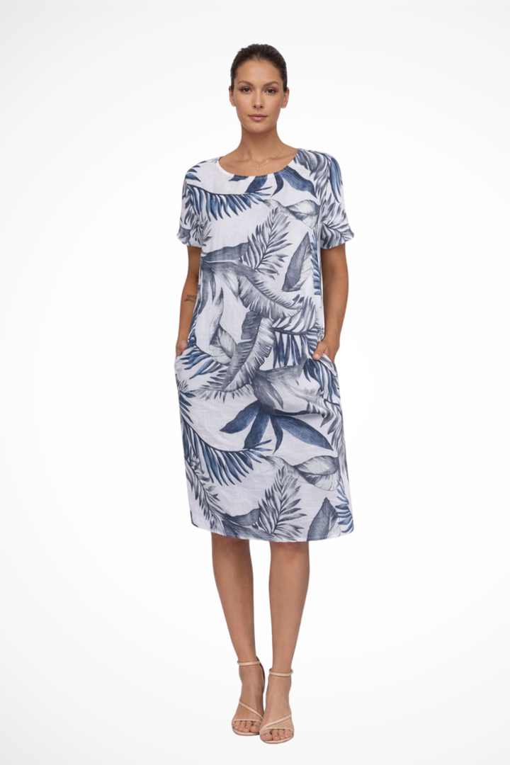 Women's Casual Botanical Print Chiffon Summer Dress