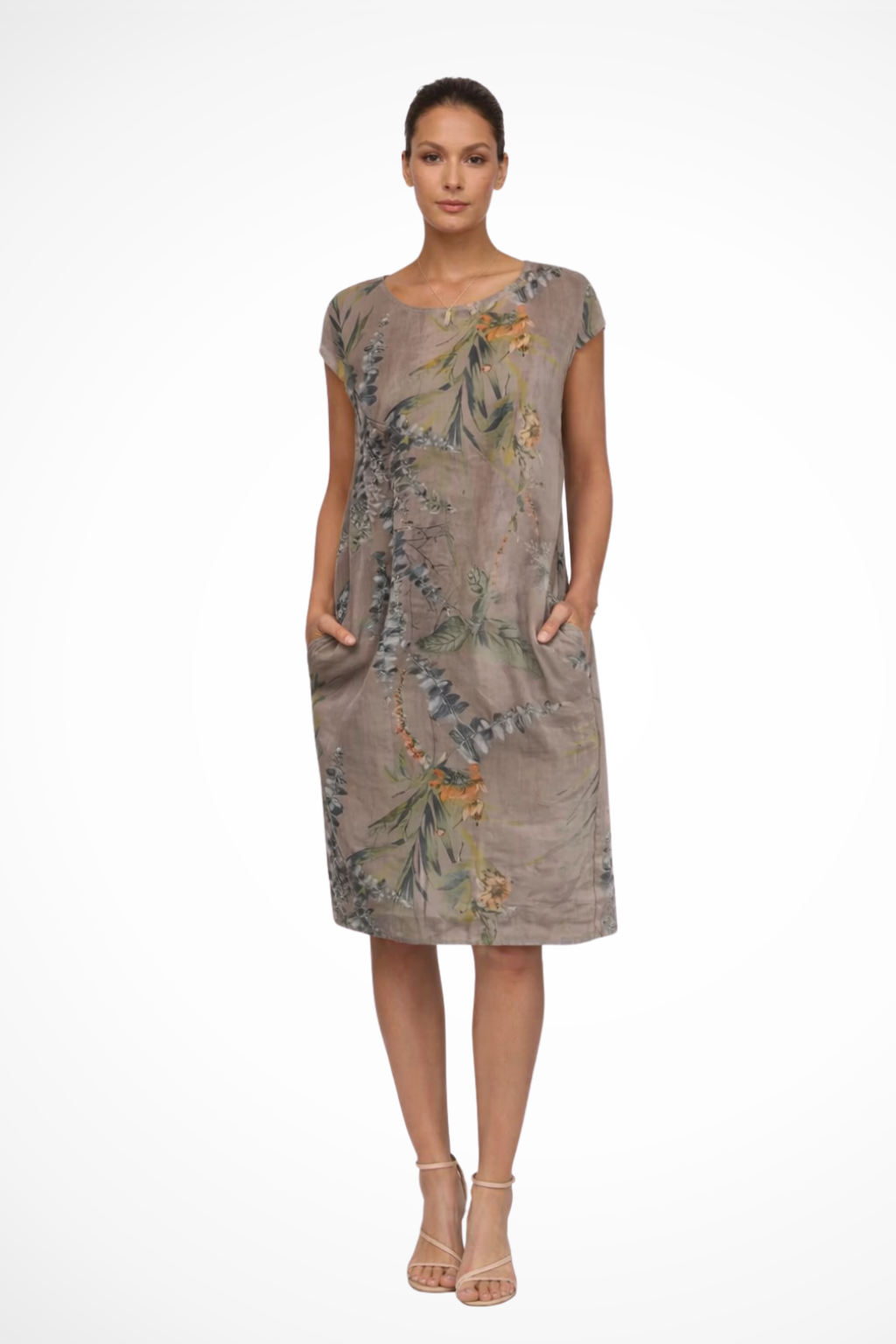 Women's Casual Botanical Print Chiffon Summer Dress