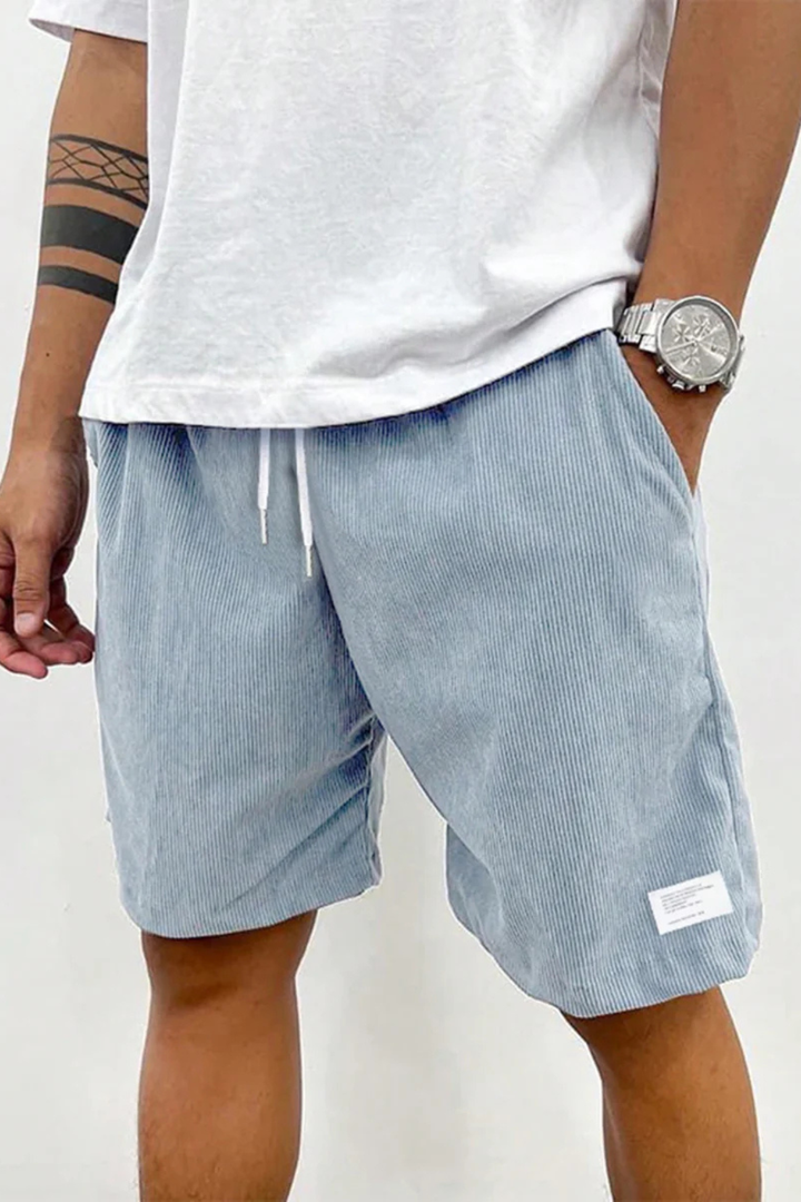 Men's Casual Corduroy Shorts - Relaxed Fit with Drawstring Waist