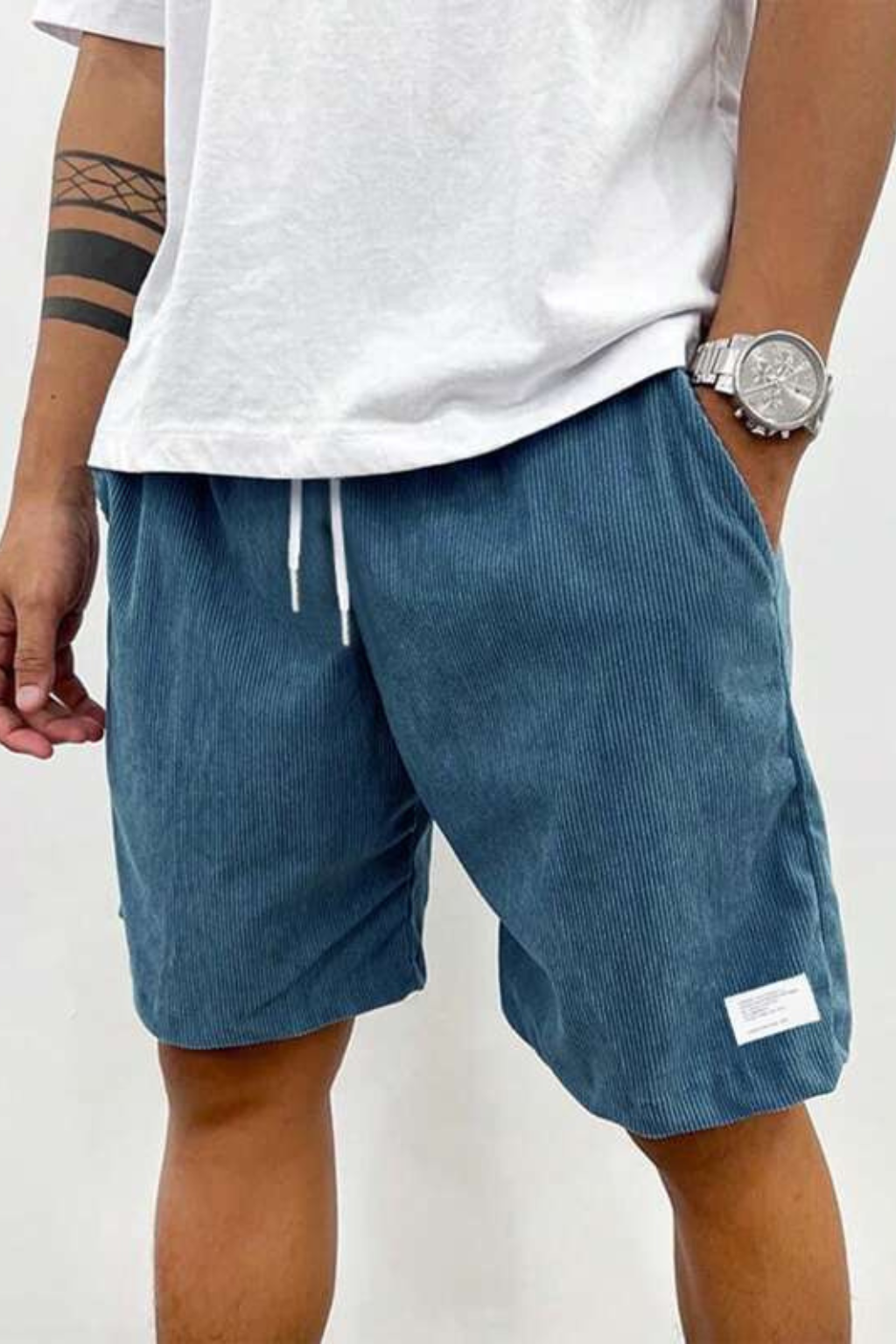 Men's Casual Corduroy Shorts - Relaxed Fit with Drawstring Waist
