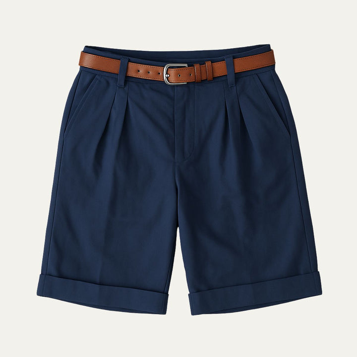 Men's Chino Shorts - Double Pleat - Summer Casual