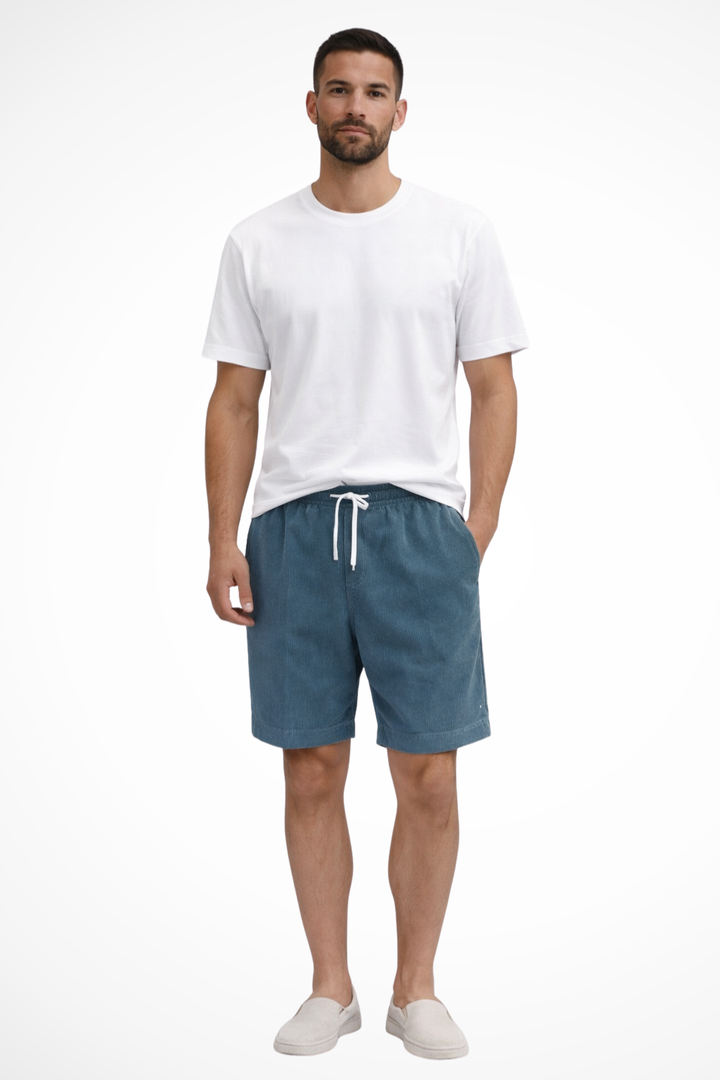 Men's Casual Corduroy Shorts - Relaxed Fit with Drawstring Waist