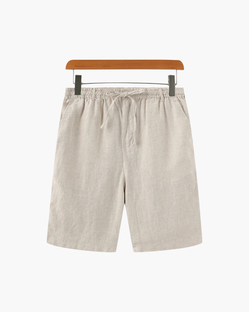 Men's Linen Shorts - Relaxed Fit with Zip Pocket Detail