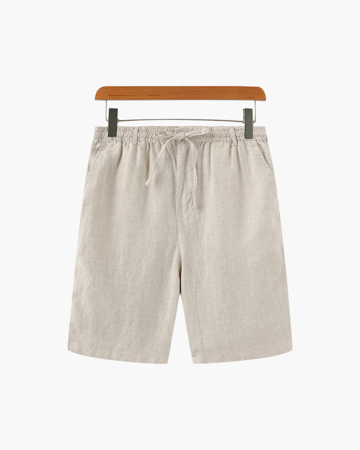 Men's Linen Shorts - Relaxed Fit with Zip Pocket Detail