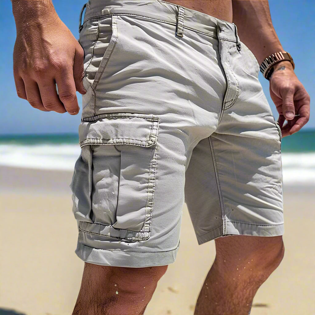 Men's Cargo Cotton Short Pants - Casual Outdoor