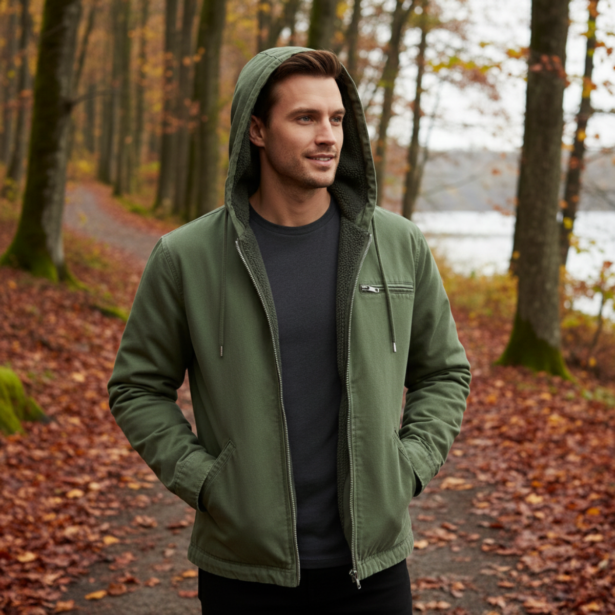 Men's Bomber Jacket with Lining