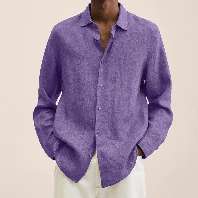 Men's Elegant Cotton Dress Shirt - Formal Occasion