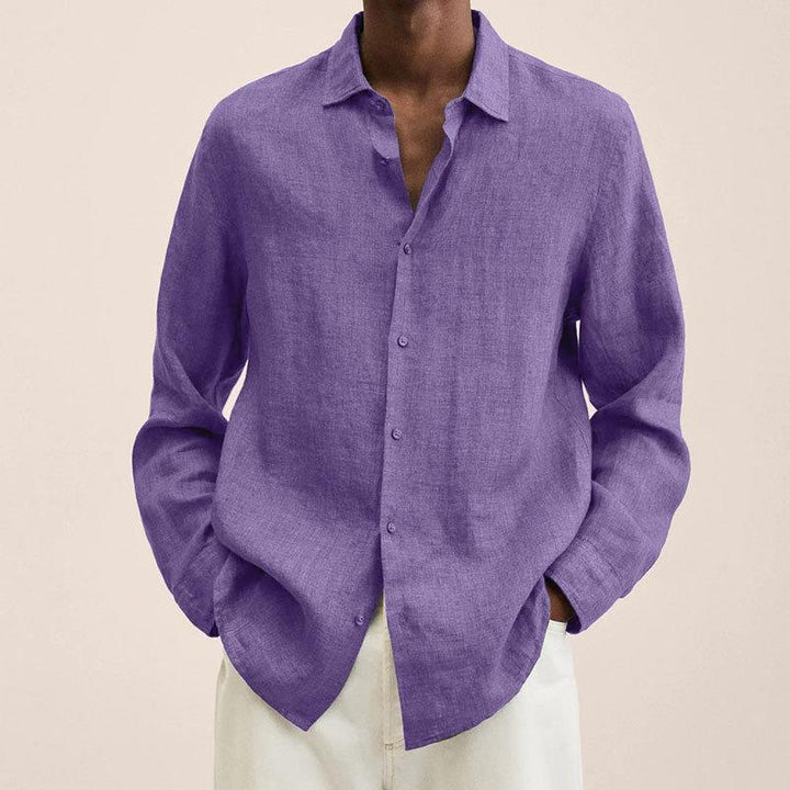 Men's Elegant Cotton Dress Shirt - Formal Occasion