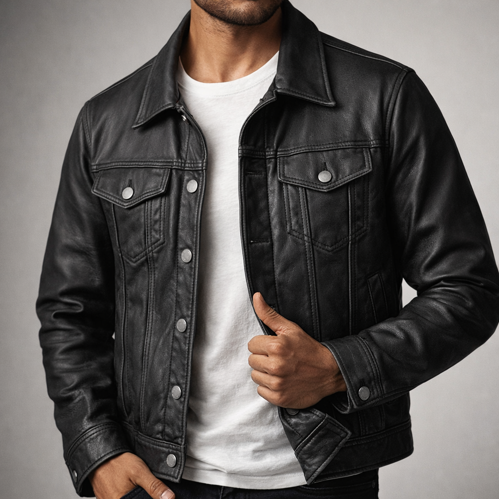 Men's Genuine Leather Vintage Jacket