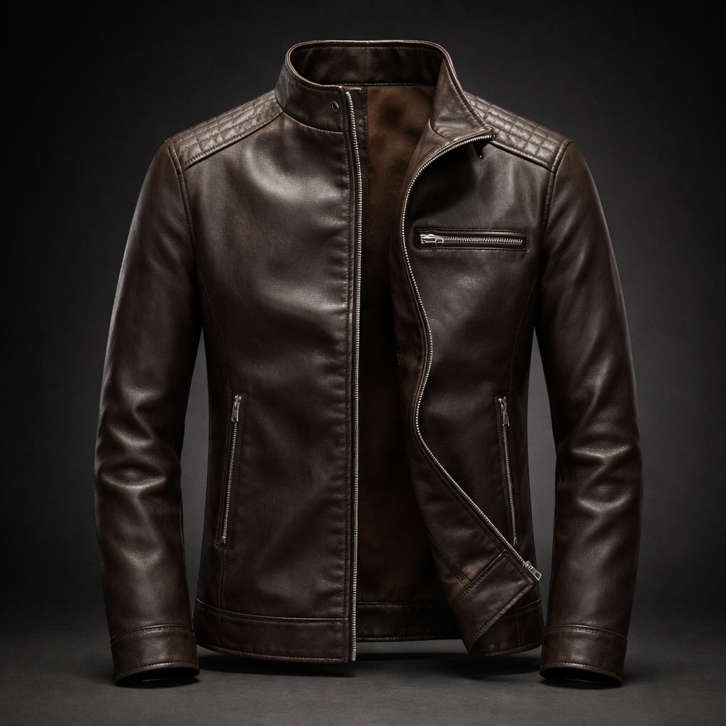 Men's Leather Jacket - Genuine Quality