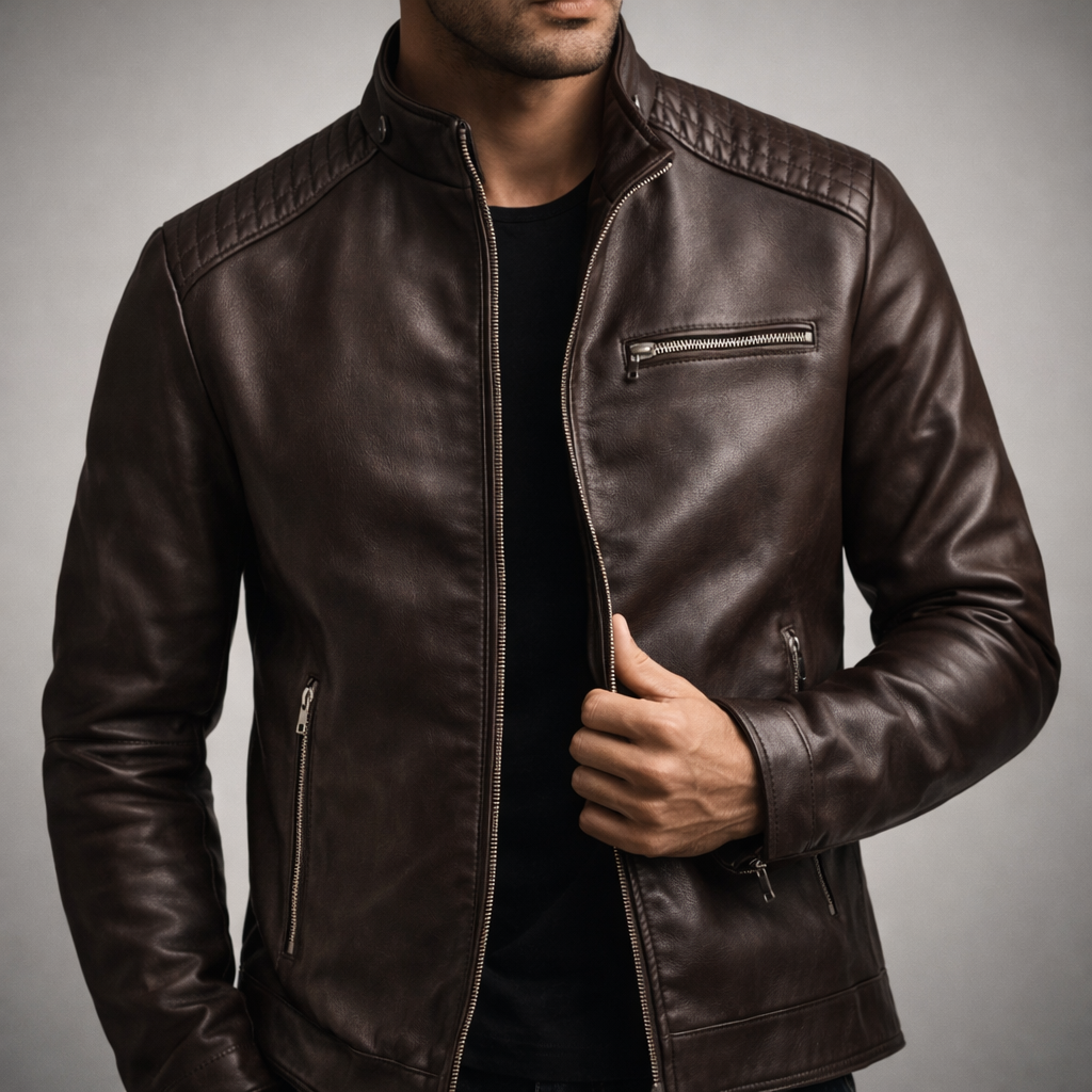 Men's Leather Jacket - Genuine Quality