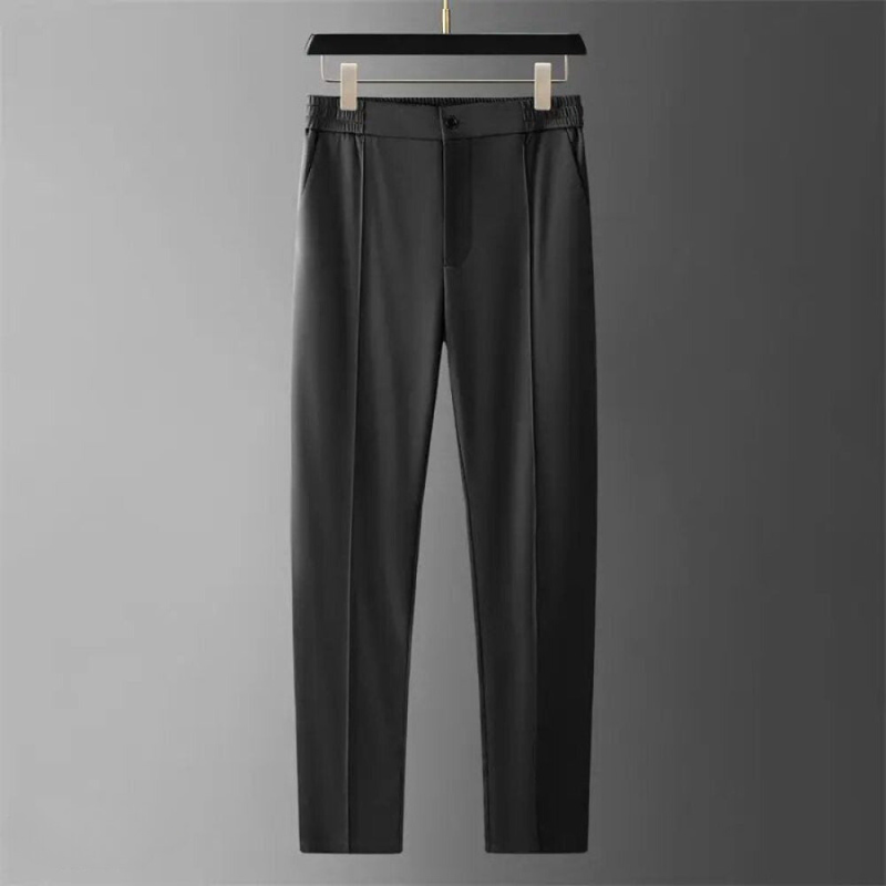 Men's Two-Piece Knit Polo Shirt and Ankle-Length Pants Set - Casual