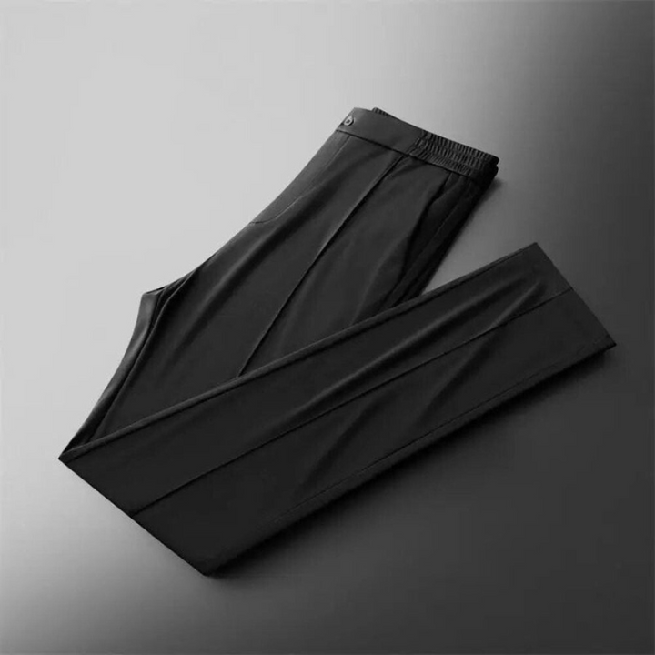 Men's Two-Piece Knit Polo Shirt and Ankle-Length Pants Set - Casual