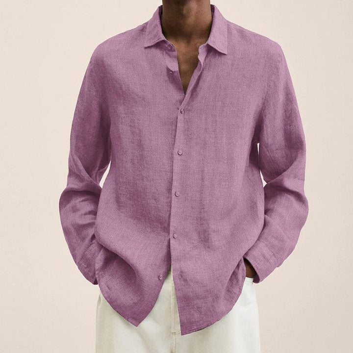 Men's Elegant Cotton Dress Shirt - Formal Occasion
