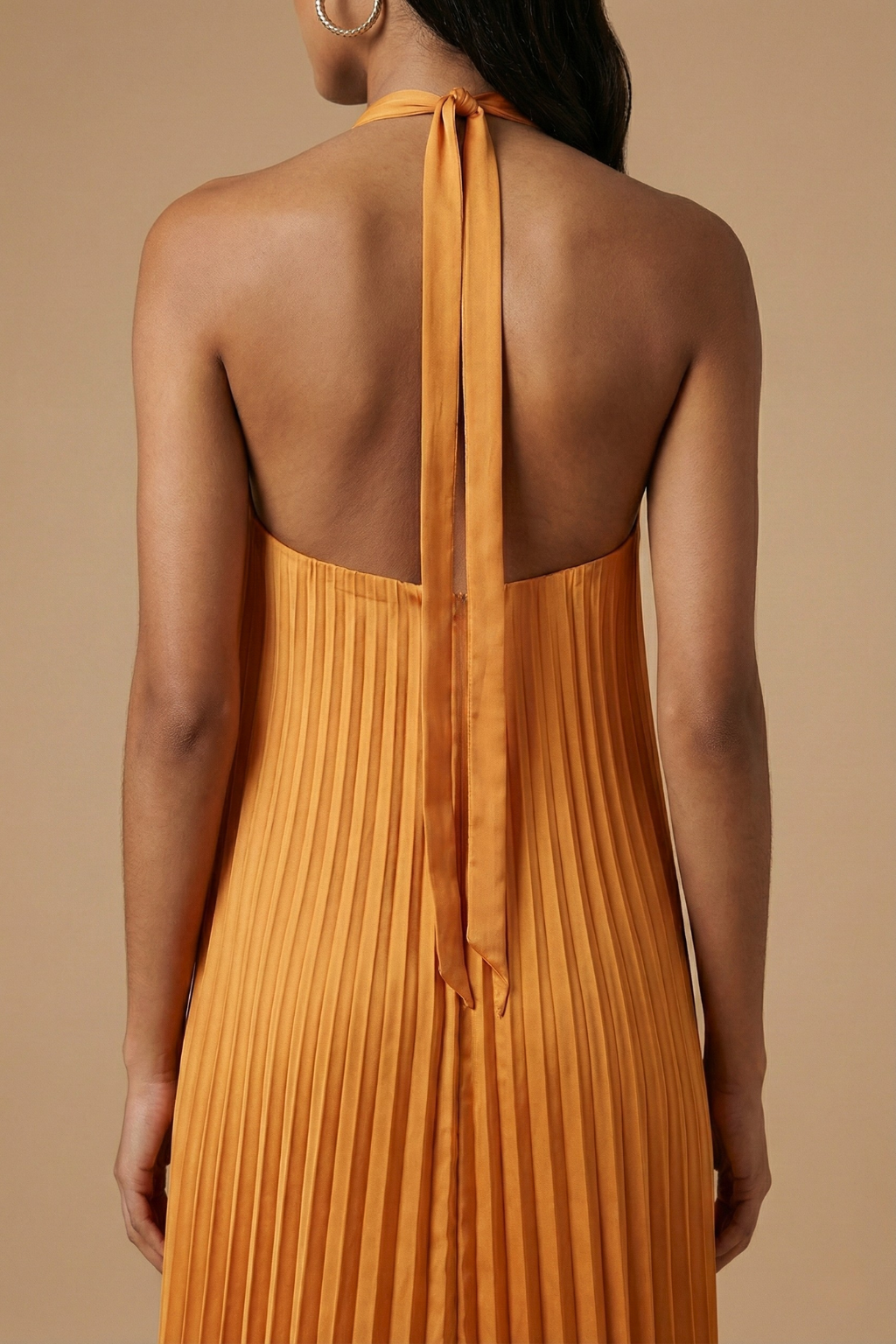 Women's Pleated Chiffon Maxi Dress - Summer Evening