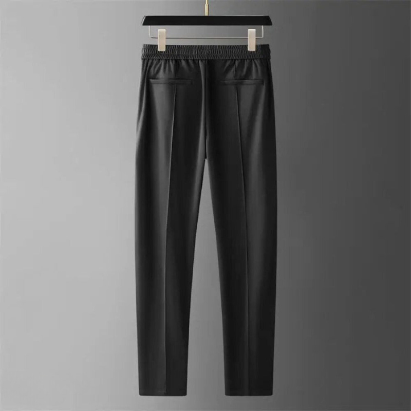Men's Two-Piece Knit Polo Shirt and Ankle-Length Pants Set - Casual