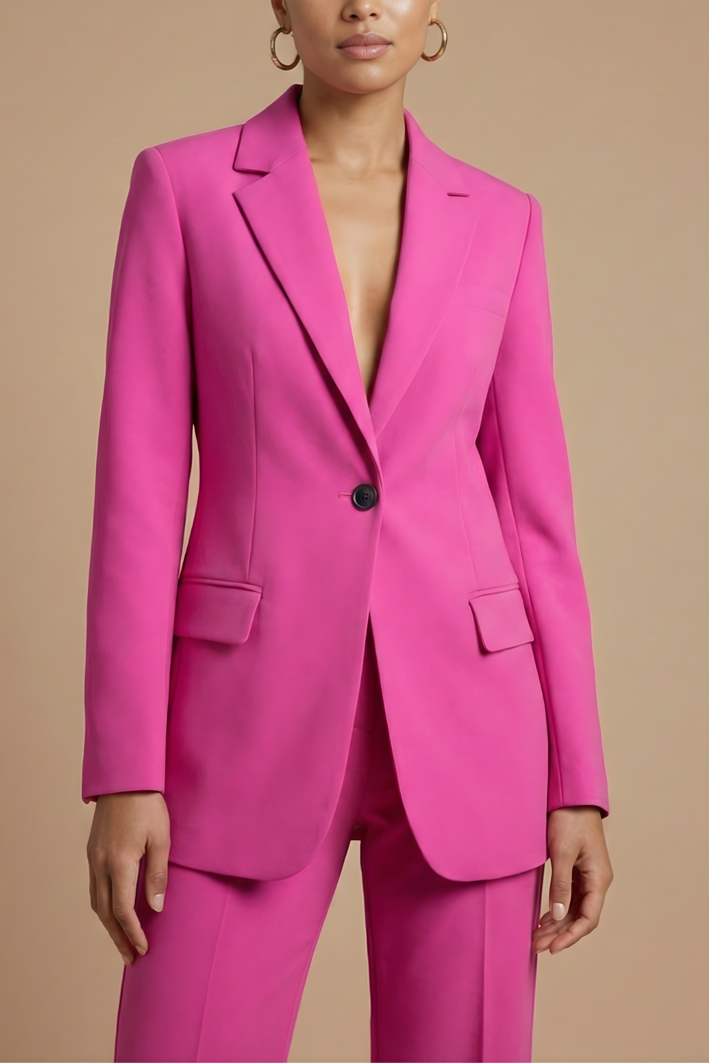 Women's Blazer and Pants Set - Relaxed Fit