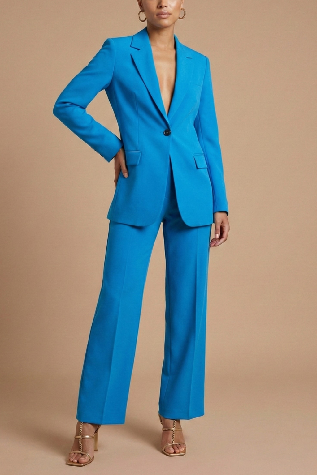 Women's Blazer and Pants Set - Relaxed Fit
