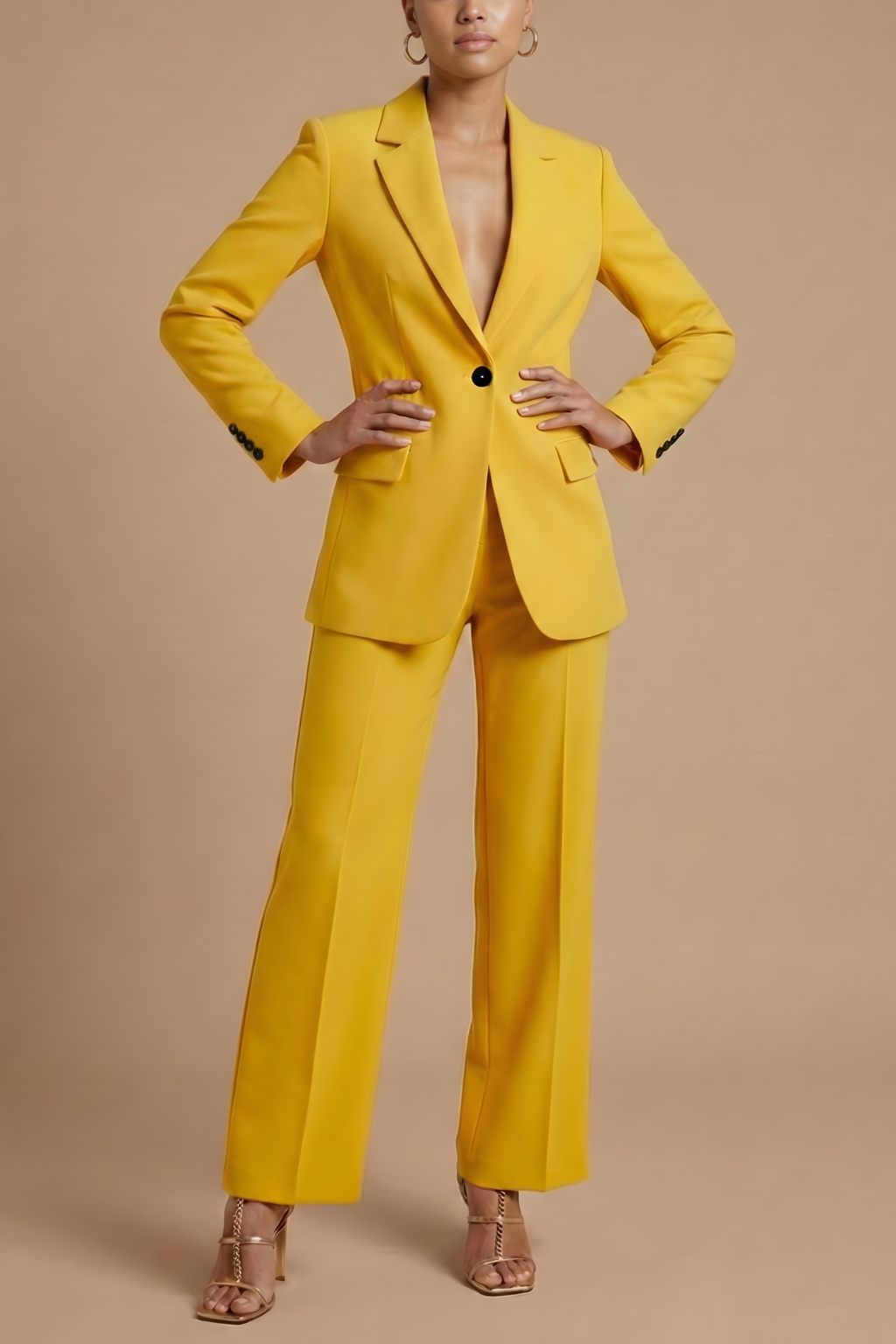 Women's Blazer and Pants Set - Relaxed Fit