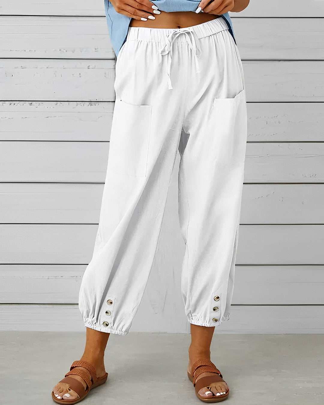 Maya | Women's High-Waisted Wide Leg Pants, Casual