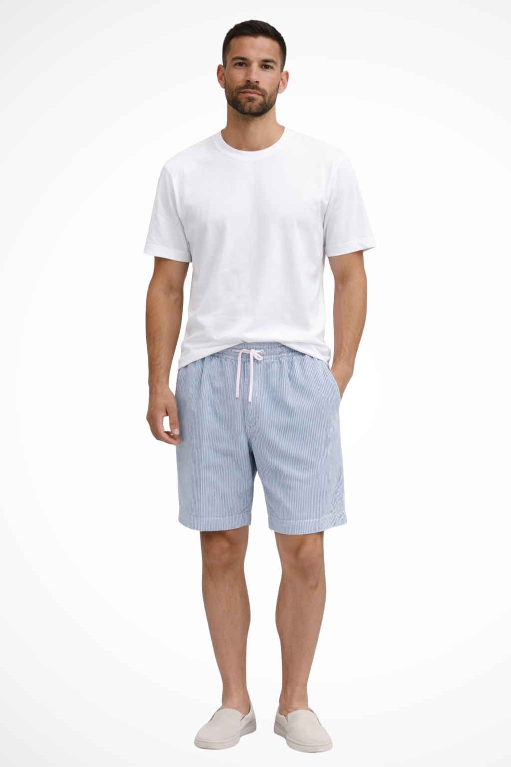 Men's Casual Corduroy Shorts - Relaxed Fit with Drawstring Waist