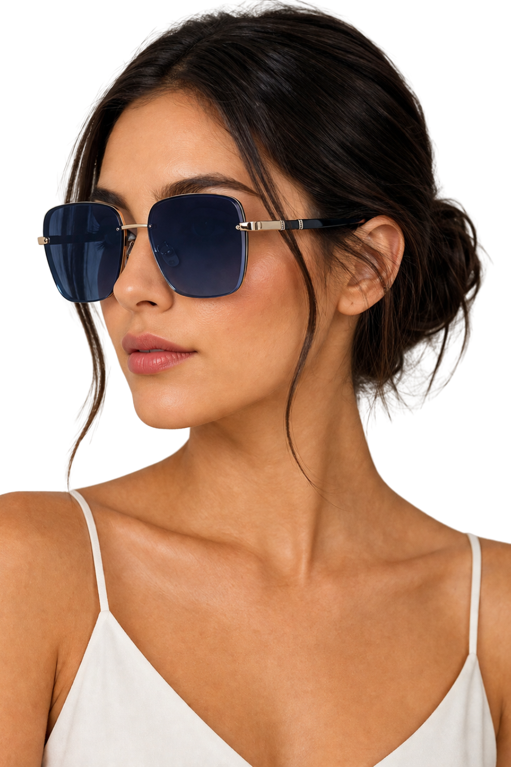 Men's Aviator Gold Metal Sunglasses - Gradient Lens