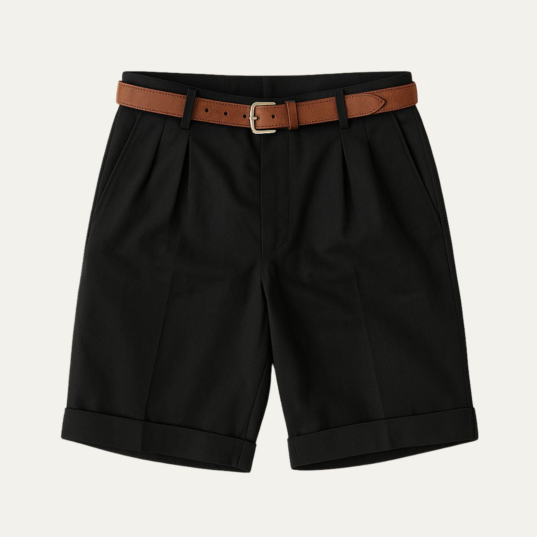 Men's Chino Shorts - Double Pleat - Summer Casual