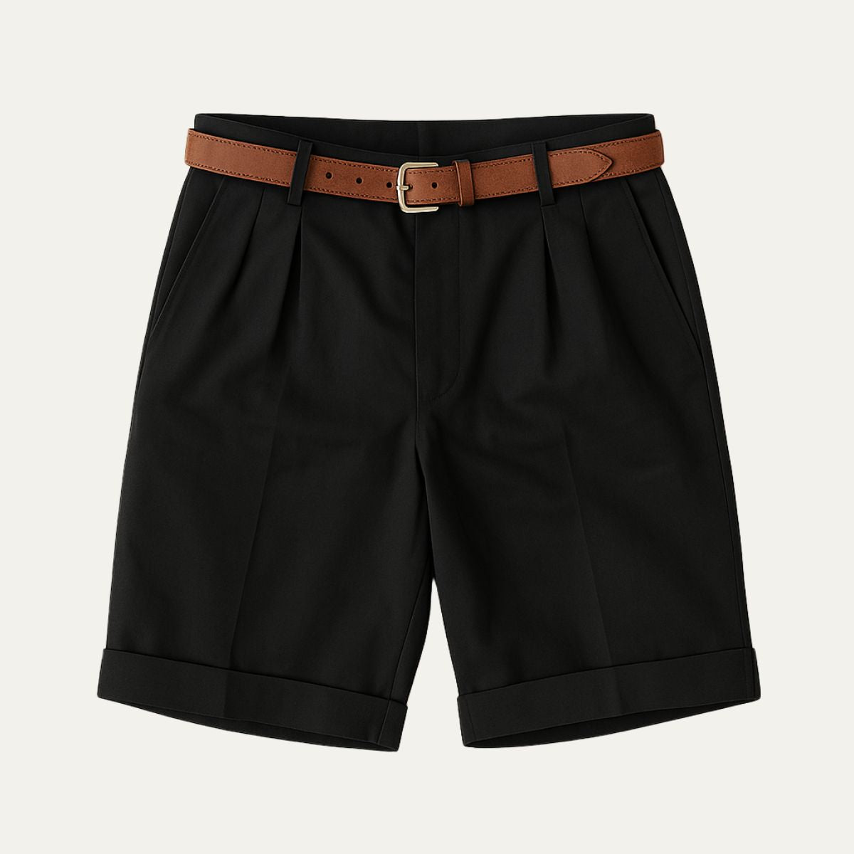 Men's Chino Shorts - Double Pleat - Summer Casual